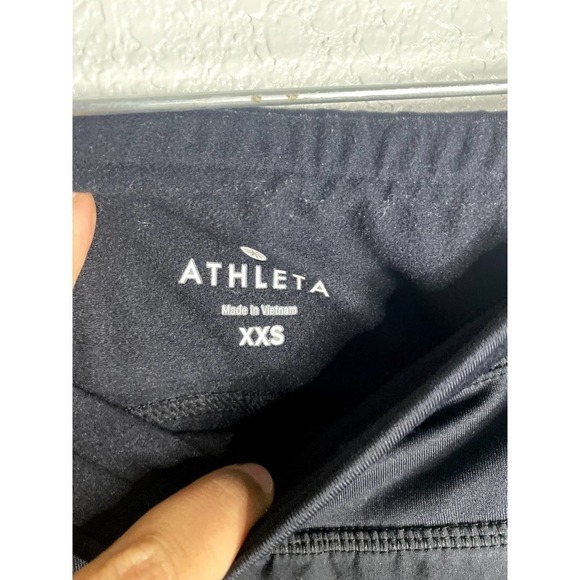 Athleta Skirted Leggings 2 in 1 Powder Peak Black Reflective Size XXS - Picture 4 of 12
